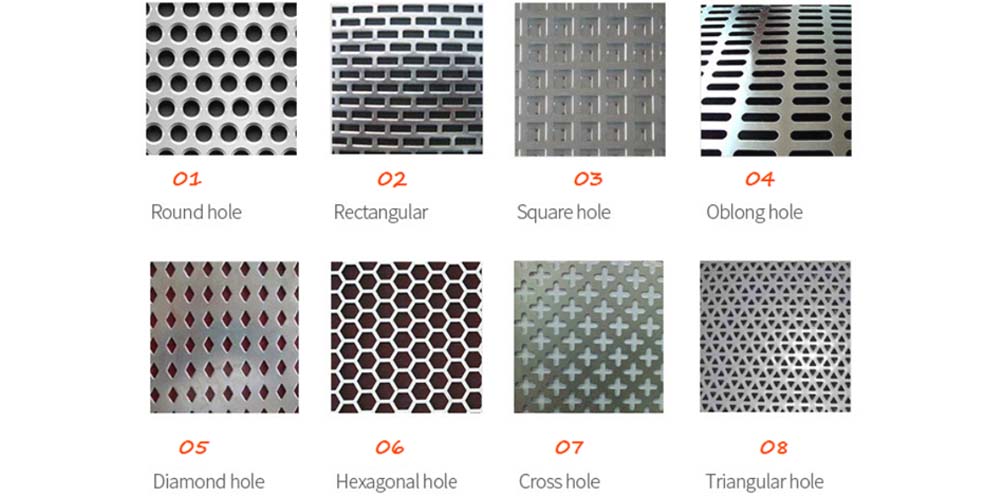 perforated stainless steel sheets types