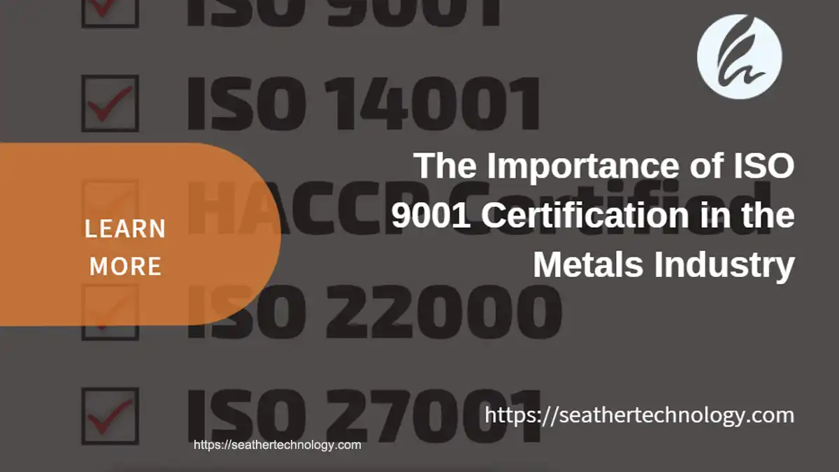 iso 9001 certification in metals industry