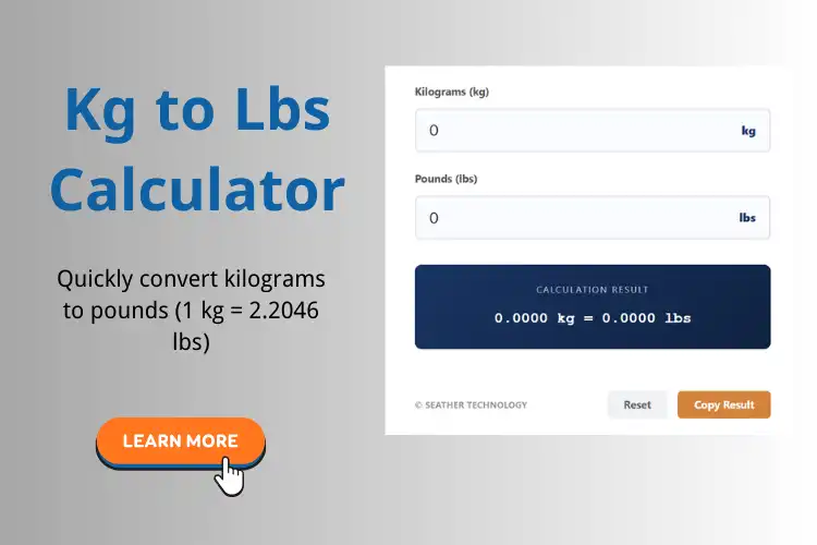 kg to lbs calculator